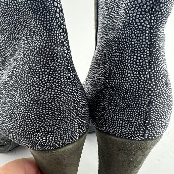 Sacha London (7) Flavia Green Suede Leather Zip Up Ankle Boots - Picture 8 of 13